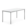 Pöytä BORÅS 1600x800x760 mm, valkoinen laminaatti, hopeanharmaa