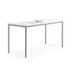 Pöytä BORÅS 1800x800x900 mm, valkotaulupöytälevy, alumiininharmaa