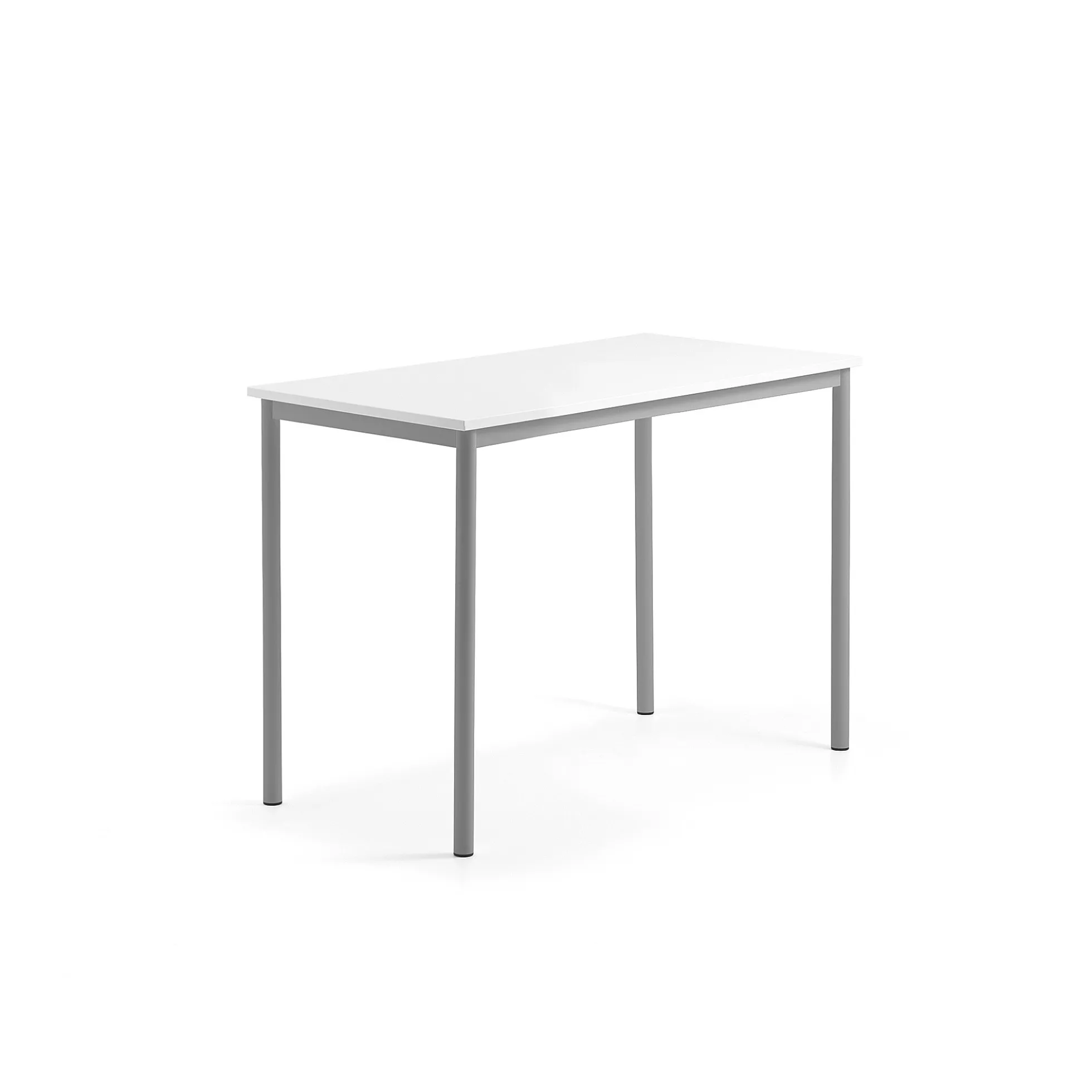 Pöytä BORÅS 1200x600x900 mm, valkotaulupöytälevy, alumiininharmaa