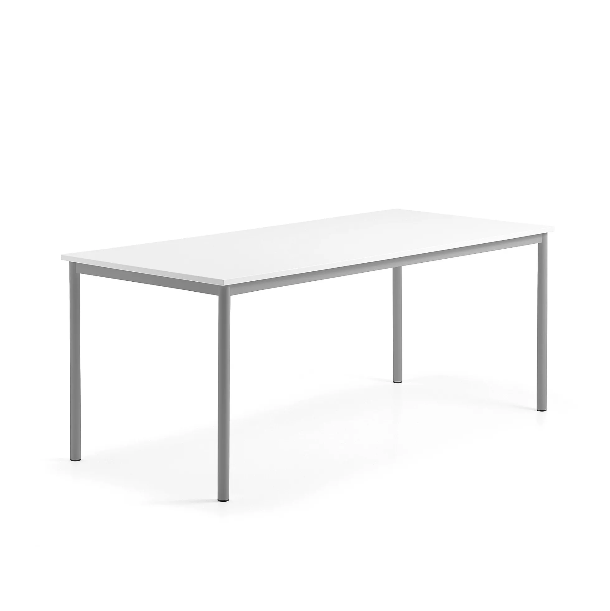 Pöytä BORÅS 1800x800x720 mm, valkotaulupöytälevy, alumiininharmaa