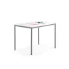 Pöytä BORÅS 1200x800x900 mm, valkotaulupöytälevy, alumiininharmaa