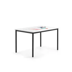 Pöytä BORÅS 1200x800x720 mm, valkotaulupöytälevy, antrasiitti