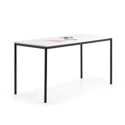 Pöytä BORÅS 1800x800x900 mm, valkotaulupöytälevy, antrasiitti