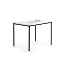 Pöytä BORÅS 1200x800x900 mm, valkotaulupöytälevy, antrasiitti