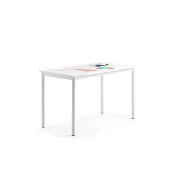 Pöytä BORÅS 1200x600x720 mm, valkotaulupöytälevy, valkoinen