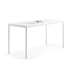 Pöytä BORÅS 1800x800x900 mm, valkotaulupöytälevy, valkoinen