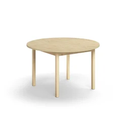 Pöytä DECIBEL Ø1200x720 mm, beige linoleumi, koivu