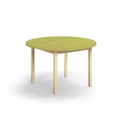Pöytä DECIBEL Ø1200x720 mm, limenvihreä linoleumi, koivu