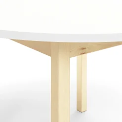 Pöytä DECIBEL Ø1200x530 mm, ääntä vaimentava korkeapainelaminaatti HPL, valkoinen