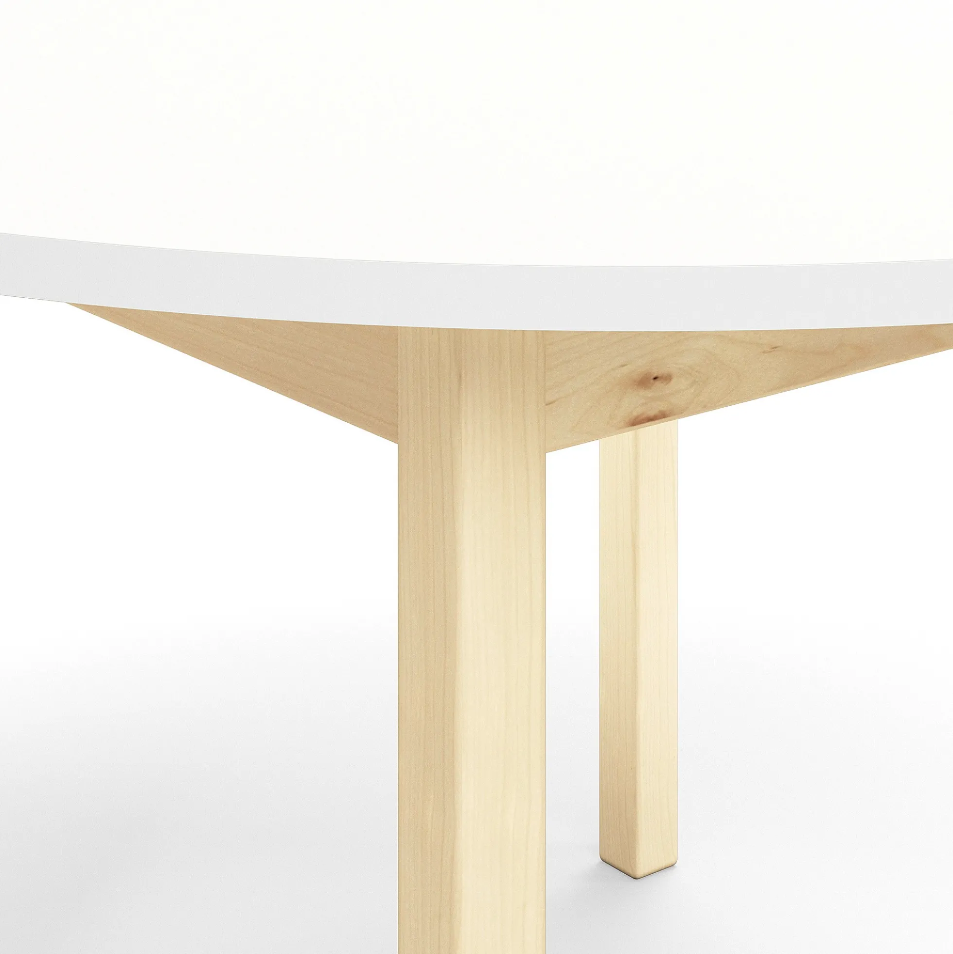 Pöytä DECIBEL Ø1200x530 mm, ääntä vaimentava korkeapainelaminaatti HPL, valkoinen
