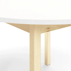 Pöytä DECIBEL Ø1200x720 mm, ääntä vaimentava korkeapainelaminaatti HPL, valkoinen