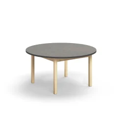 Pöytä DECIBEL Ø1200x590 mm, ääntä vaimentava linoleumi, tummanharmaa