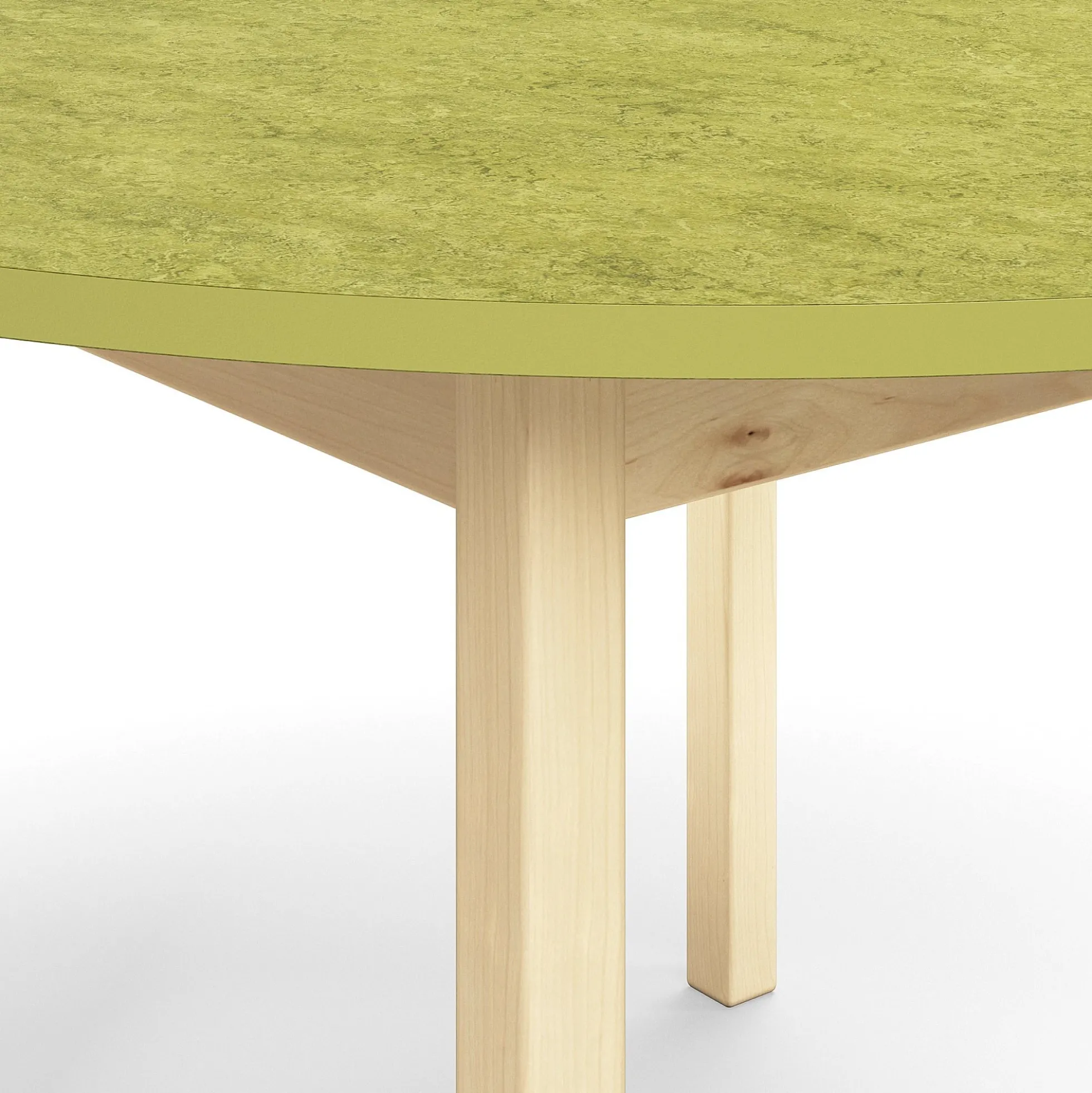Pöytä DECIBEL Ø1200x590 mm, ääntä vaimentava linoleumi, vihreä
