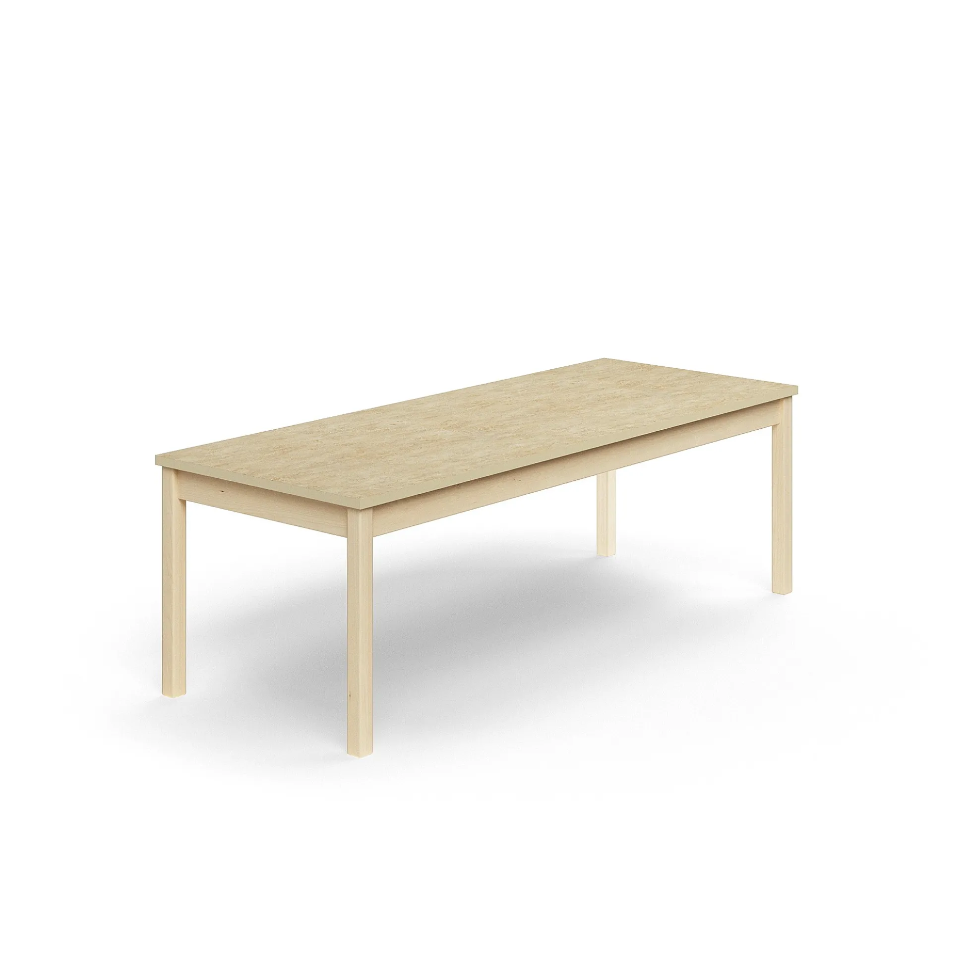 Pöytä DECIBEL 1800x700x590 mm, ääntä vaimentava linoleumi, koivu/beige