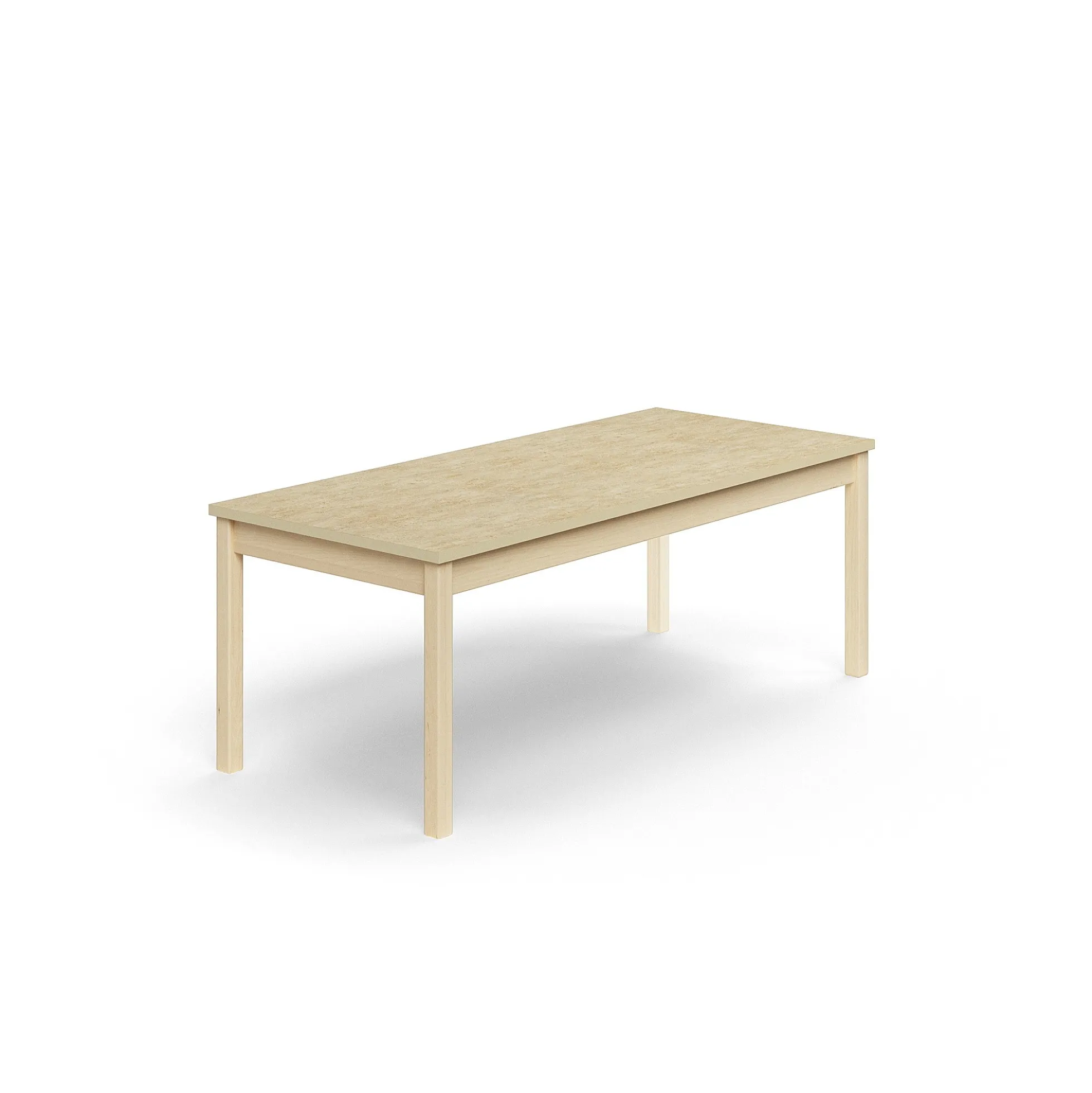 Pöytä DECIBEL 1600x700x590 mm, ääntä vaimentava linoleumi, koivu/beige