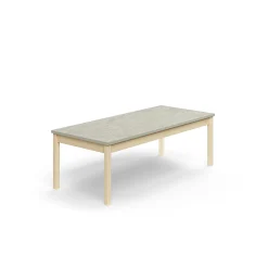 Pöytä DECIBEL 1600x700x530 mm, ääntä vaimentava linoleumi, koivu/harmaa