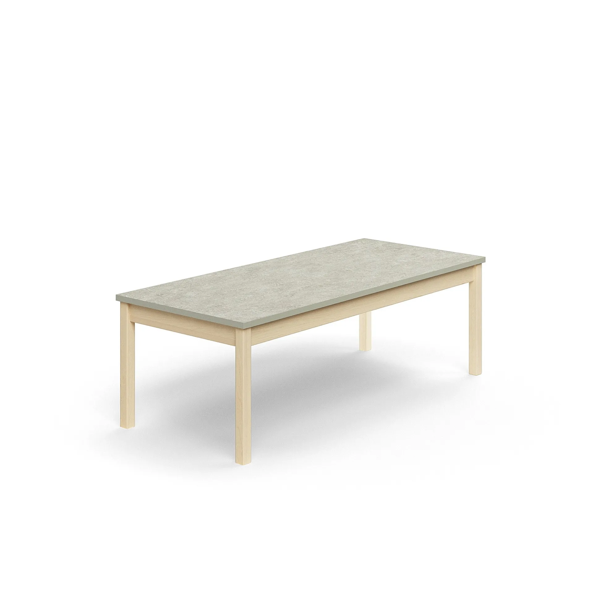 Pöytä DECIBEL 1600x700x530 mm, ääntä vaimentava linoleumi, koivu/harmaa