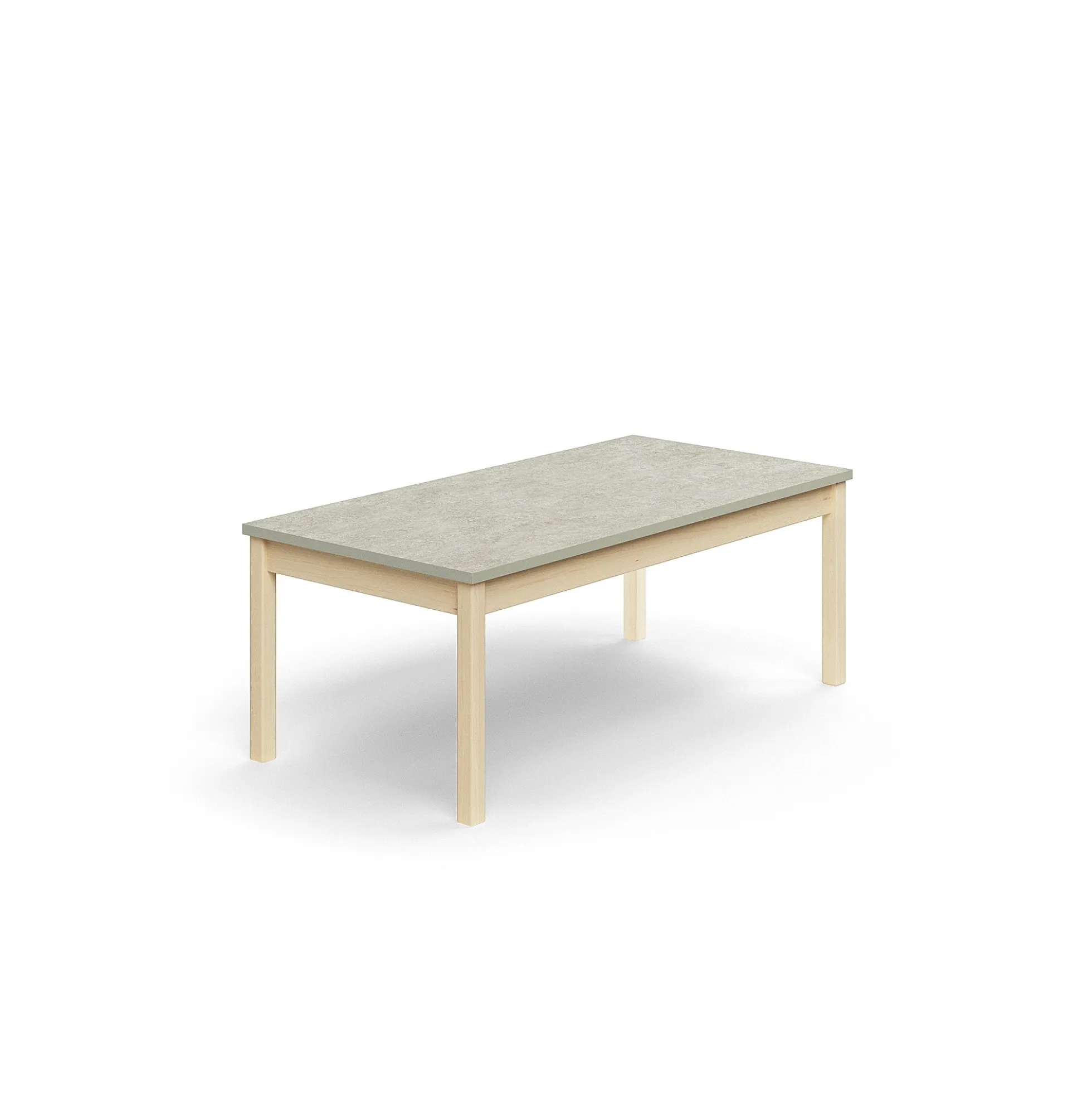 Pöytä DECIBEL 1400x700x530 mm, ääntä vaimentava linoleumi, koivu/harmaa