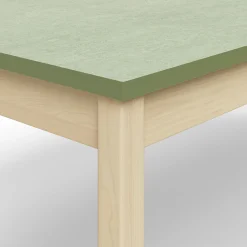 Pöytä DECIBEL 1600x700x530 mm, ääntä vaimentava linoleumi, koivu/harmaanvihreä