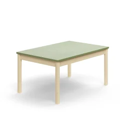 Pöytä DECIBEL 1200x800x590 mm, ääntä vaimentava linoleumi, koivu/harmaanvihreä