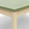 Pöytä DECIBEL 1400x800x530 mm, ääntä vaimentava linoleumi, koivu/harmaanvihreä