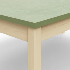Pöytä DECIBEL 1400x800x530 mm, ääntä vaimentava linoleumi, koivu/harmaanvihreä