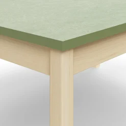 Pöytä DECIBEL 1200x800x530 mm, ääntä vaimentava linoleumi, koivu/harmaanvihreä