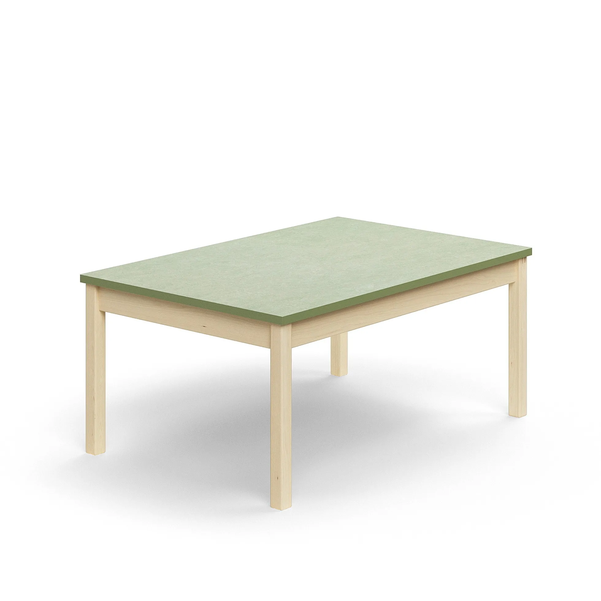Pöytä DECIBEL 1200x800x530 mm, ääntä vaimentava linoleumi, koivu/harmaanvihreä