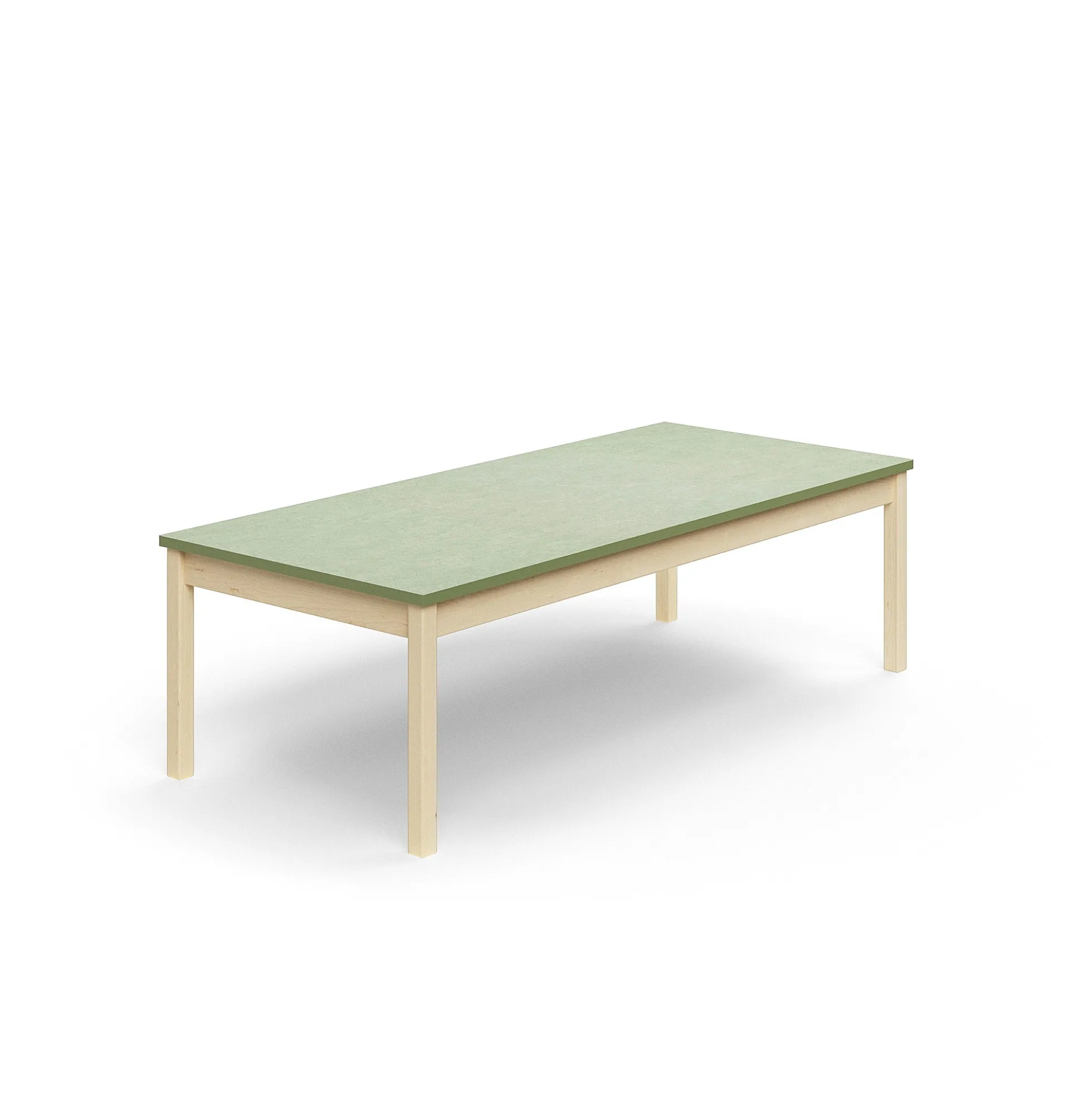 Pöytä DECIBEL 1800x800x530 mm, ääntä vaimentava linoleumi, koivu/harmaanvihreä