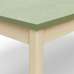 Pöytä DECIBEL 1800x700x590 mm, ääntä vaimentava linoleumi, koivu/harmaanvihreä