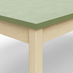 Pöytä DECIBEL 1800x800x590 mm, ääntä vaimentava linoleumi, koivu/harmaanvihreä