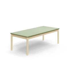 Pöytä DECIBEL 1800x800x590 mm, ääntä vaimentava linoleumi, koivu/harmaanvihreä