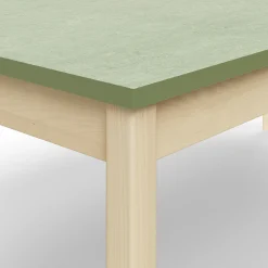 Pöytä DECIBEL 1600x800x590 mm, ääntä vaimentava linoleumi, koivu/harmaanvihreä