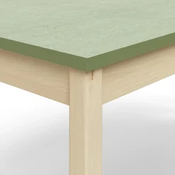 Pöytä DECIBEL 1600x700x720 mm, ääntä vaimentava linoleumi, koivu/harmaanvihreä