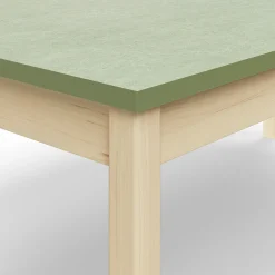 Pöytä DECIBEL 1400x700x530 mm, ääntä vaimentava linoleumi, koivu/harmaanvihreä