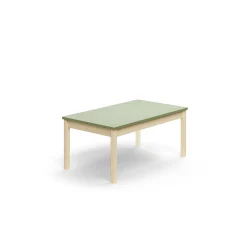 Pöytä DECIBEL 1200x700x530 mm, ääntä vaimentava linoleumi, koivu/harmaanvihreä