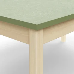 Pöytä DECIBEL 1200x700x530 mm, ääntä vaimentava linoleumi, koivu/harmaanvihreä