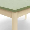 Pöytä DECIBEL 1200x700x590 mm, ääntä vaimentava linoleumi, koivu/harmaanvihreä