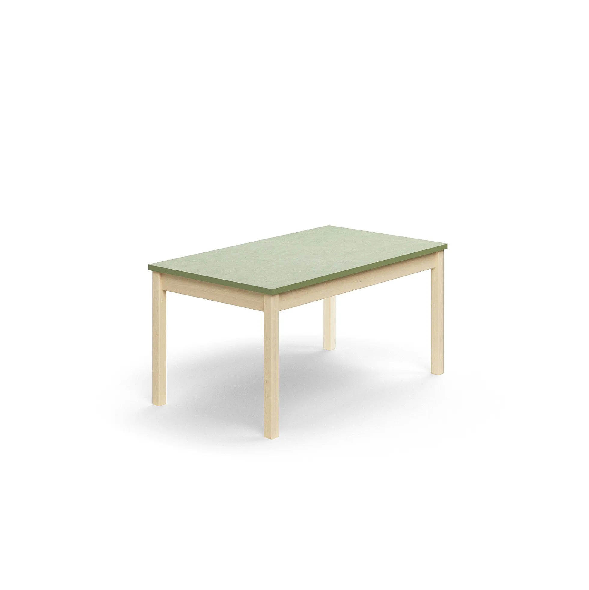 Pöytä DECIBEL 1200x700x590 mm, ääntä vaimentava linoleumi, koivu/harmaanvihreä
