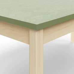 Pöytä DECIBEL 1400x700x590 mm, ääntä vaimentava linoleumi, koivu/harmaanvihreä