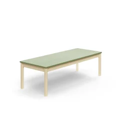 Pöytä DECIBEL 1800x700x530 mm, ääntä vaimentava linoleumi, koivu/harmaanvihreä