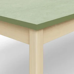 Pöytä DECIBEL 1800x700x530 mm, ääntä vaimentava linoleumi, koivu/harmaanvihreä