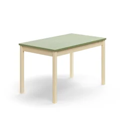 Pöytä DECIBEL 1200x700x720 mm, ääntä vaimentava linoleumi, koivu/harmaanvihreä