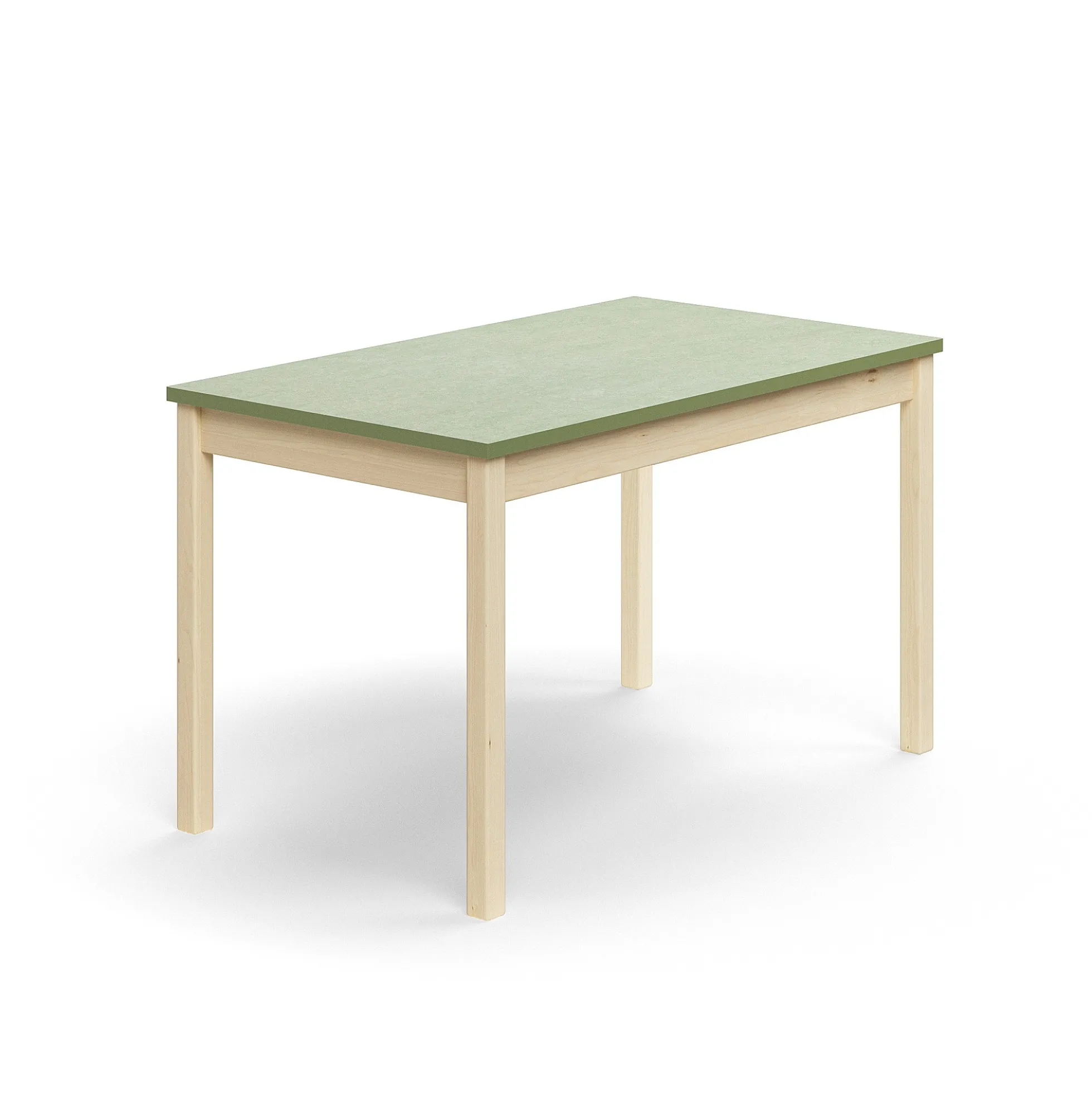 Pöytä DECIBEL 1200x700x720 mm, ääntä vaimentava linoleumi, koivu/harmaanvihreä