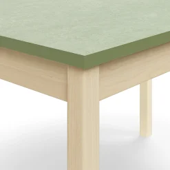 Pöytä DECIBEL 1200x700x720 mm, ääntä vaimentava linoleumi, koivu/harmaanvihreä