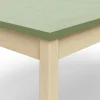 Pöytä DECIBEL 1800x800x720 mm, ääntä vaimentava linoleumi, koivu/harmaanvihreä