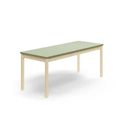 Pöytä DECIBEL 1800x700x720 mm, ääntä vaimentava linoleumi, koivu/harmaanvihreä