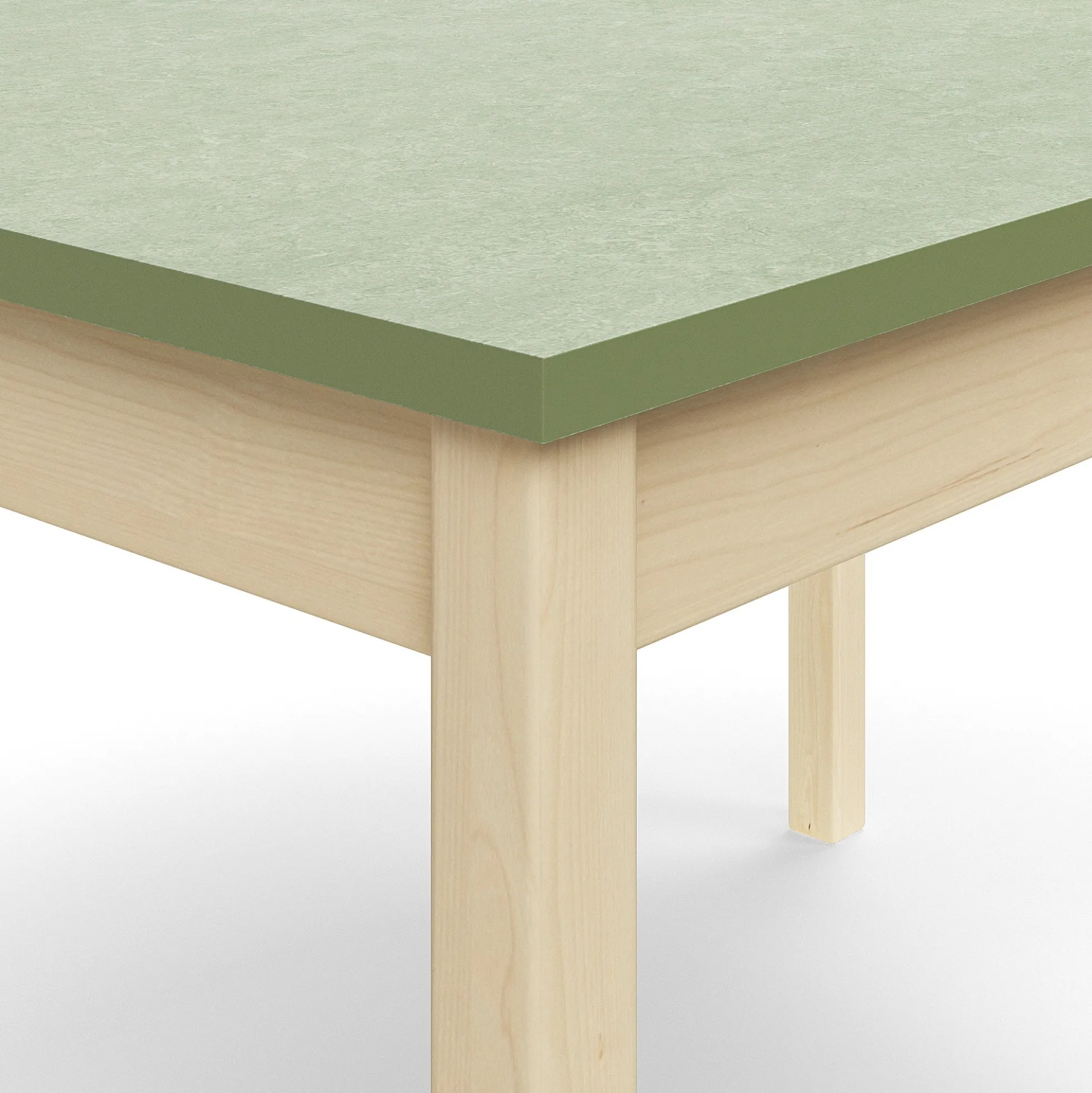 Pöytä DECIBEL 1200x800x720 mm, ääntä vaimentava linoleumi, koivu/harmaanvihreä