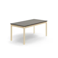 Pöytä DECIBEL 1600x800x720 mm, ääntä vaimentava linoleumi, koivu/tummanharmaa