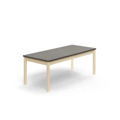 Pöytä DECIBEL 1600x700x590 mm, ääntä vaimentava linoleumi, koivu/tummanharmaa